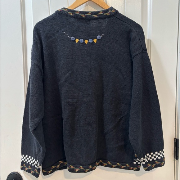 The Quacker Factory Vintage Embroidered Cardigan Sweater Size Large - Picture 5 of 5